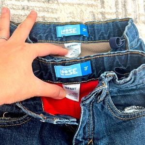 2 pair Old Navy toddler winter denim jeans